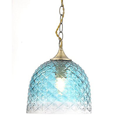 Veac Teal Antique Brass Effect Ceiling Light Diy At B Q - Brass Coloured Ceiling Lights