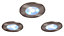 Veezio Silver Chrome effect Non-adjustable LED RGB & warm white Downlight 7W IP65, Pack of 3