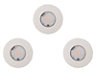 Veezio White Non-adjustable LED RGB & warm white Downlight 7W IP65, Pack of 3