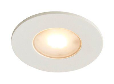 Veezio White Non-adjustable LED RGB & warm white Downlight 7W IP65
