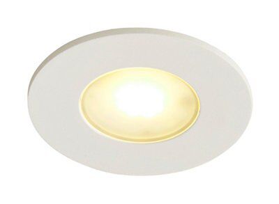 Veezio White Non-adjustable LED RGB & warm white Downlight 7W IP65