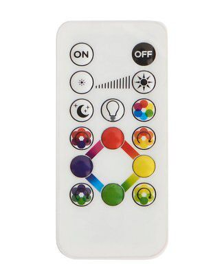 Veezio White Non-adjustable LED RGB & warm white Downlight 7W IP65