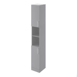 Veleka Gloss Grey Freestanding Bathroom Cabinet (W)275mm (H)1800mm
