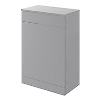 Veleka Gloss Grey Freestanding Toilet cabinet (H)810mm (W)552mm