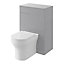 Veleka Gloss Grey Freestanding Toilet cabinet (H)810mm (W)552mm