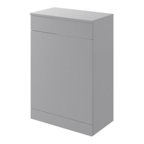 Veleka Gloss Grey Freestanding Toilet Cabinet (W)552mm (H)810mm