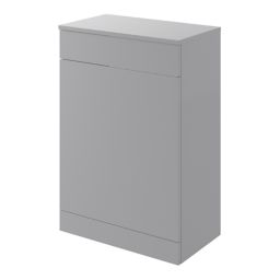 Veleka Gloss Grey Toilet Cabinet (W)552mm (H)810mm