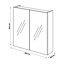 Veleka Gloss White Double Bathroom Cabinet with Mirrored door (H)540mm (W)550mm