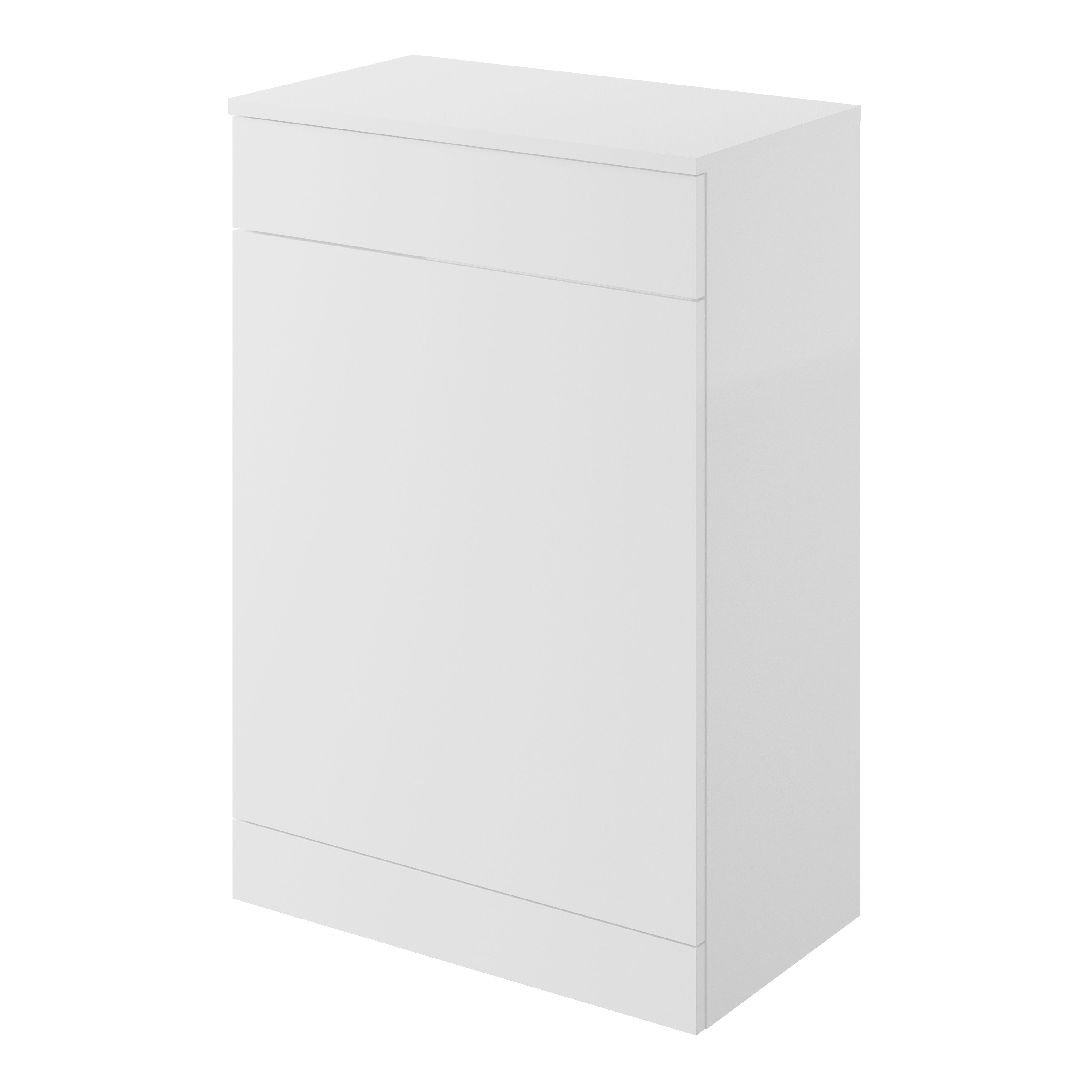 Veleka Gloss White Freestanding Toilet cabinet (H)810mm (W)552mm