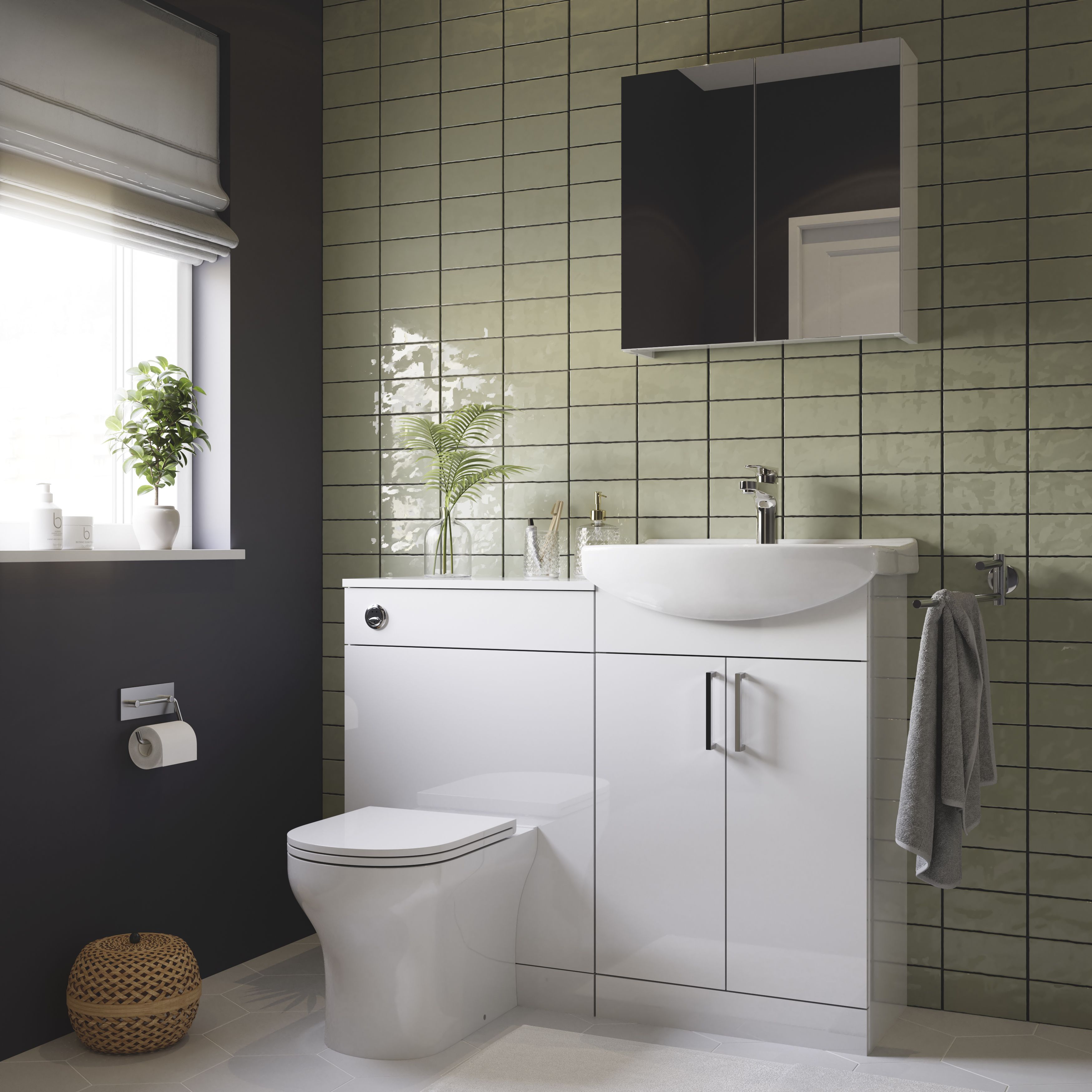 B&q bathroom deals sinks and cabinets