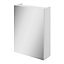 Veleka Gloss White Single Bathroom Cabinet with Mirrored door (H)540mm (W)400mm