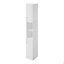 Veleka Gloss White Single Freestanding Bathroom Cabinet (H)180cm (W)27.5cm