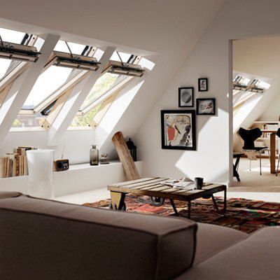 Velux Pine Centre pivot Roof window, (H)1180mm (W)660mm