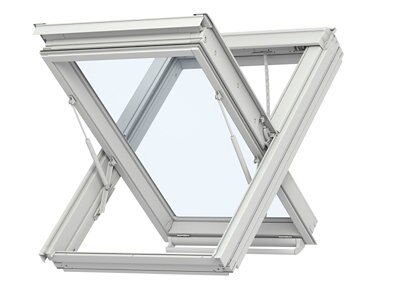 Velux Pivothung White Timber Centre pivot Roof window, (H)1180mm (W)780mm