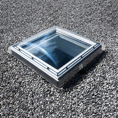 Velux Un-plasticised polyvinyl chloride (uPVC) Fixed Flat roof window, (H)980mm (W)980mm
