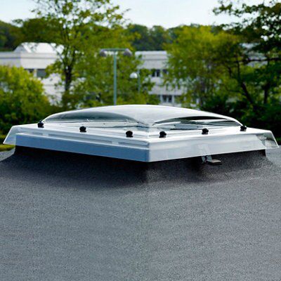 Velux Un-plasticised polyvinyl chloride (uPVC) Fixed Flat roof window, (H)980mm (W)980mm