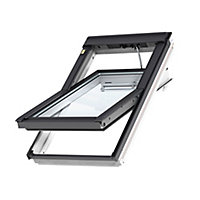 Velux White Aluminium Centre pivot Roof window, (H)980mm (W)780mm