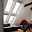 Velux White Aluminium Centre pivot Roof window, (H)980mm (W)780mm