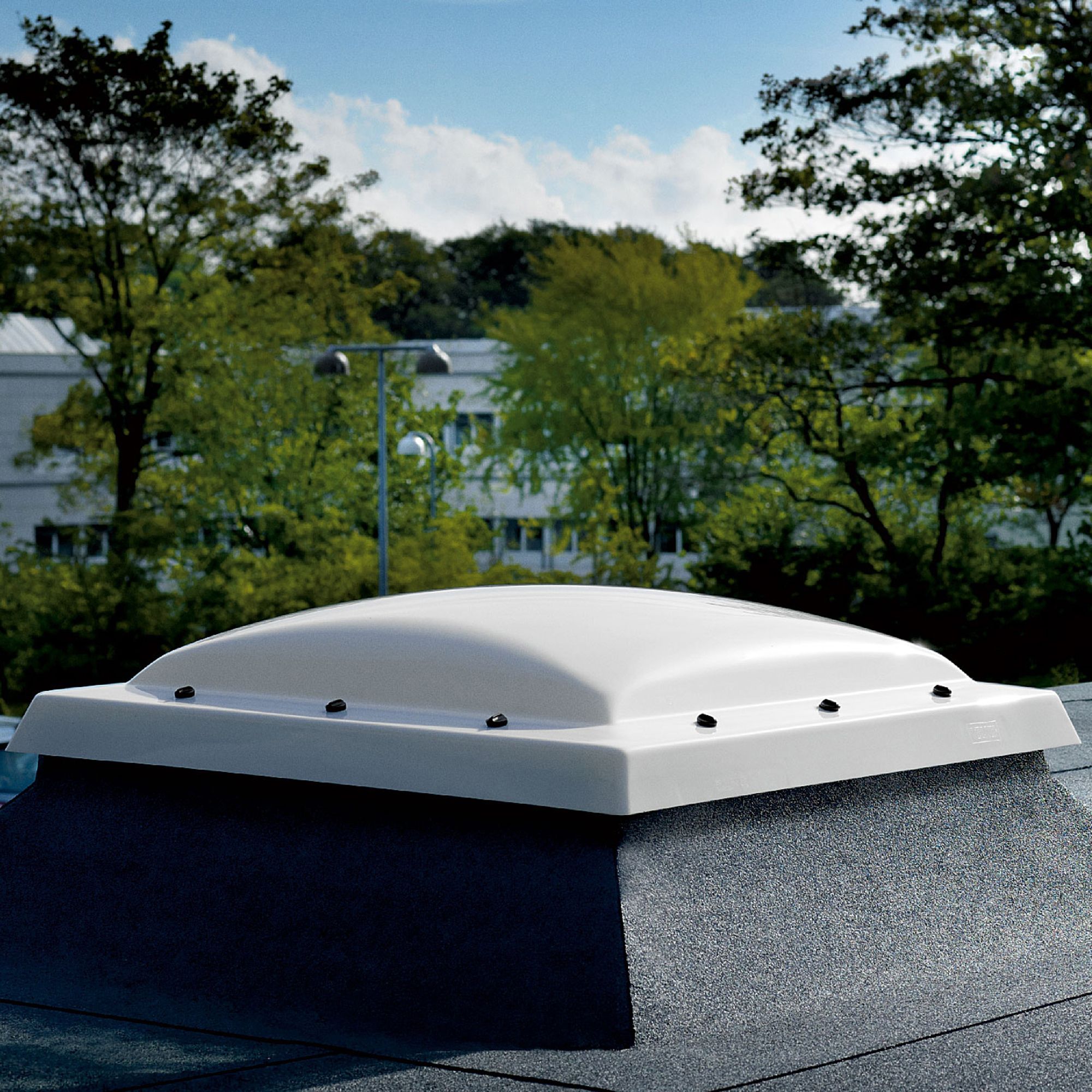 VELUX White PVCu Fixed Flat roof window (H)780mm (W)780mm (L)780mm