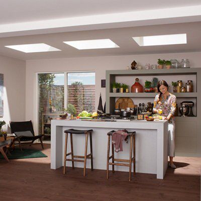 Velux White Roof window, (H)1190mm (W)1190mm
