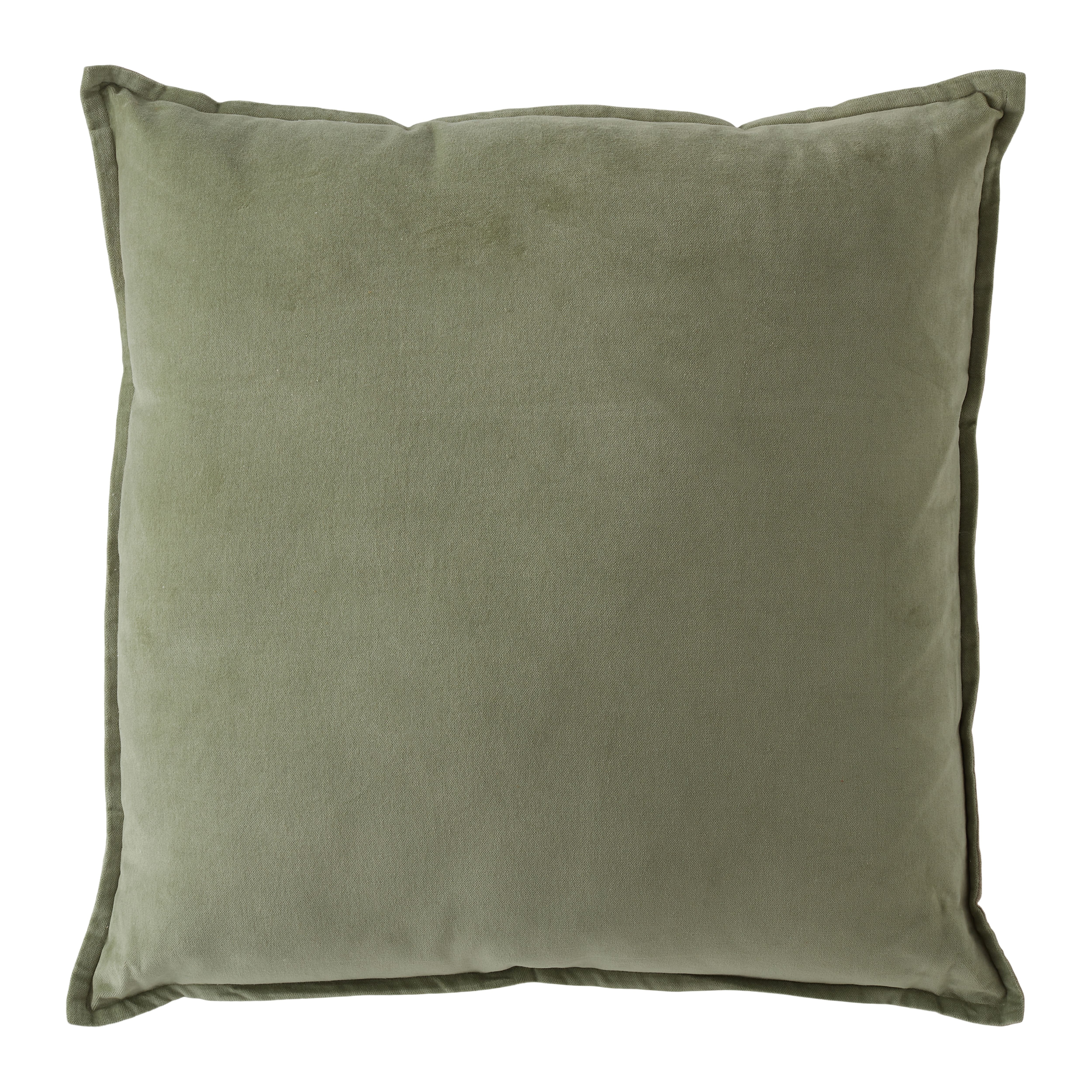 Velvet Green Velvet effect Indoor Cushion, (L)50cm x (W)50cm