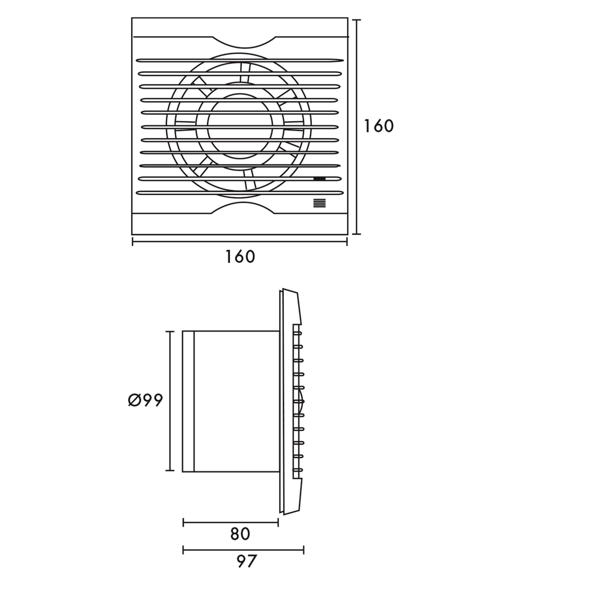 Vent-Axia SIL100T Bathroom Extractor fan
