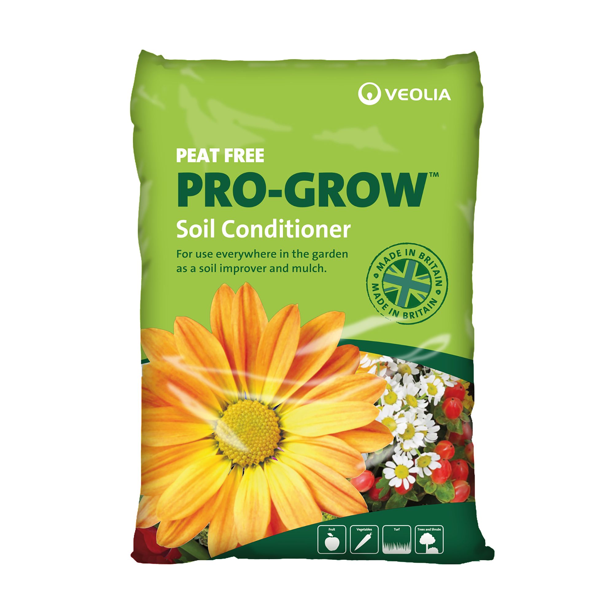 Veolia Pro-Grow Peat-free Multi-purpose Soil conditioner 30L, Pack of 35