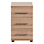 Vermont Brown oak effect 3 Drawer Chest of drawers (H)662mm (W)404mm (D)424mm