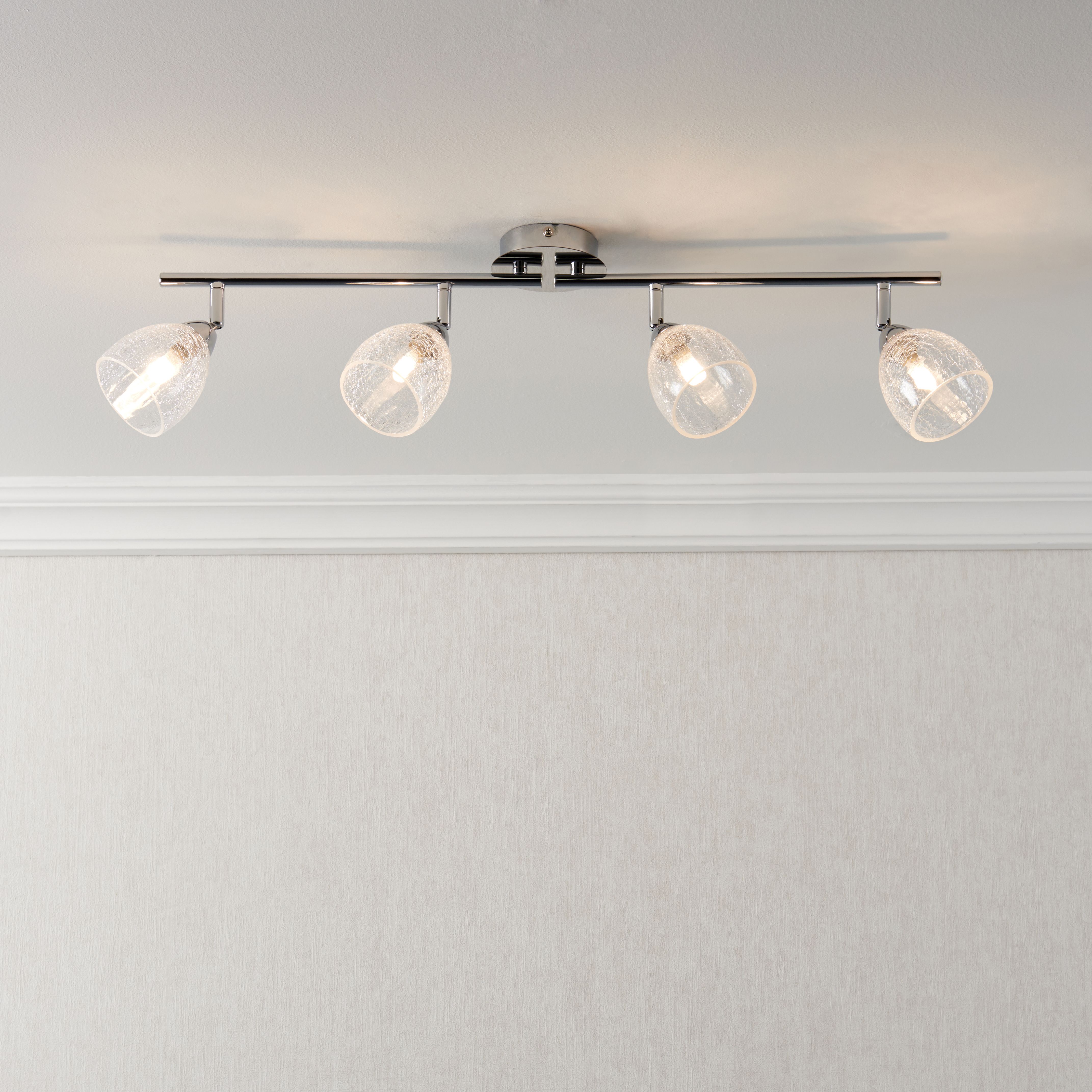 Vermont Chrome effect 4 Light Spotlight bar