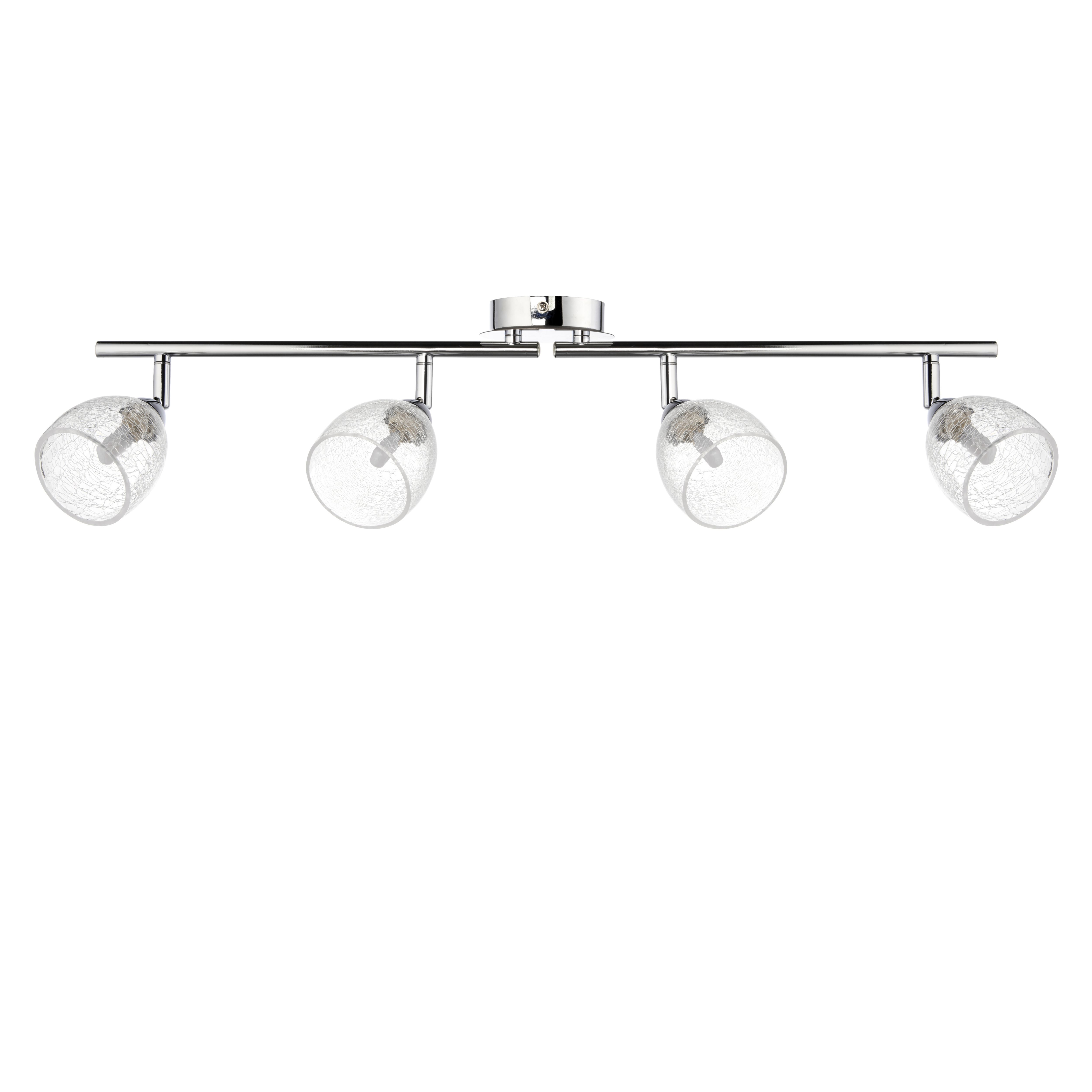 Vermont Chrome effect 4 Light Spotlight bar
