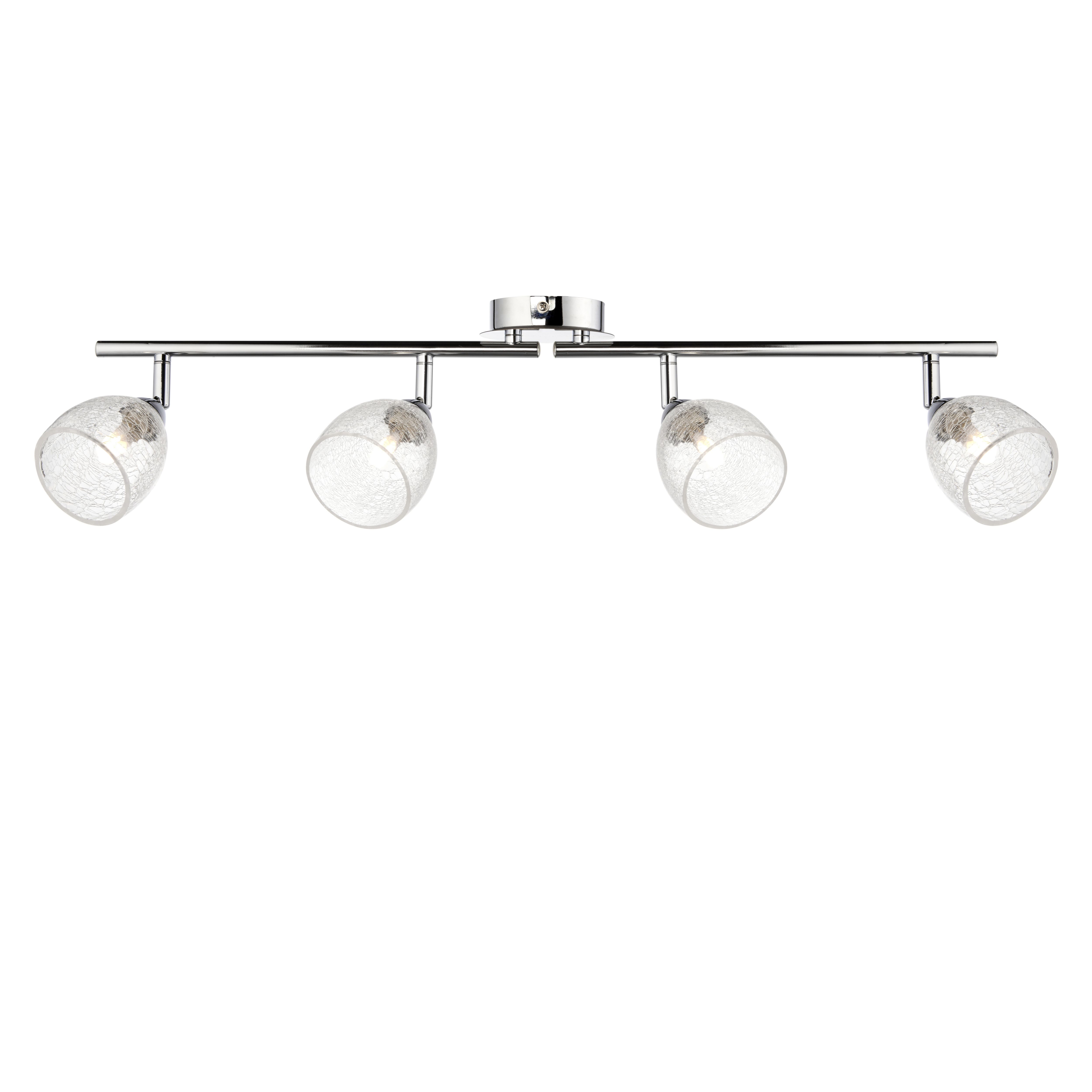 Vermont Chrome effect 4 Light Spotlight bar