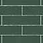 Vernisse Dark green Gloss Plain Ceramic Wall Tile, Pack of 41, (L)301mm (W)75.4mm
