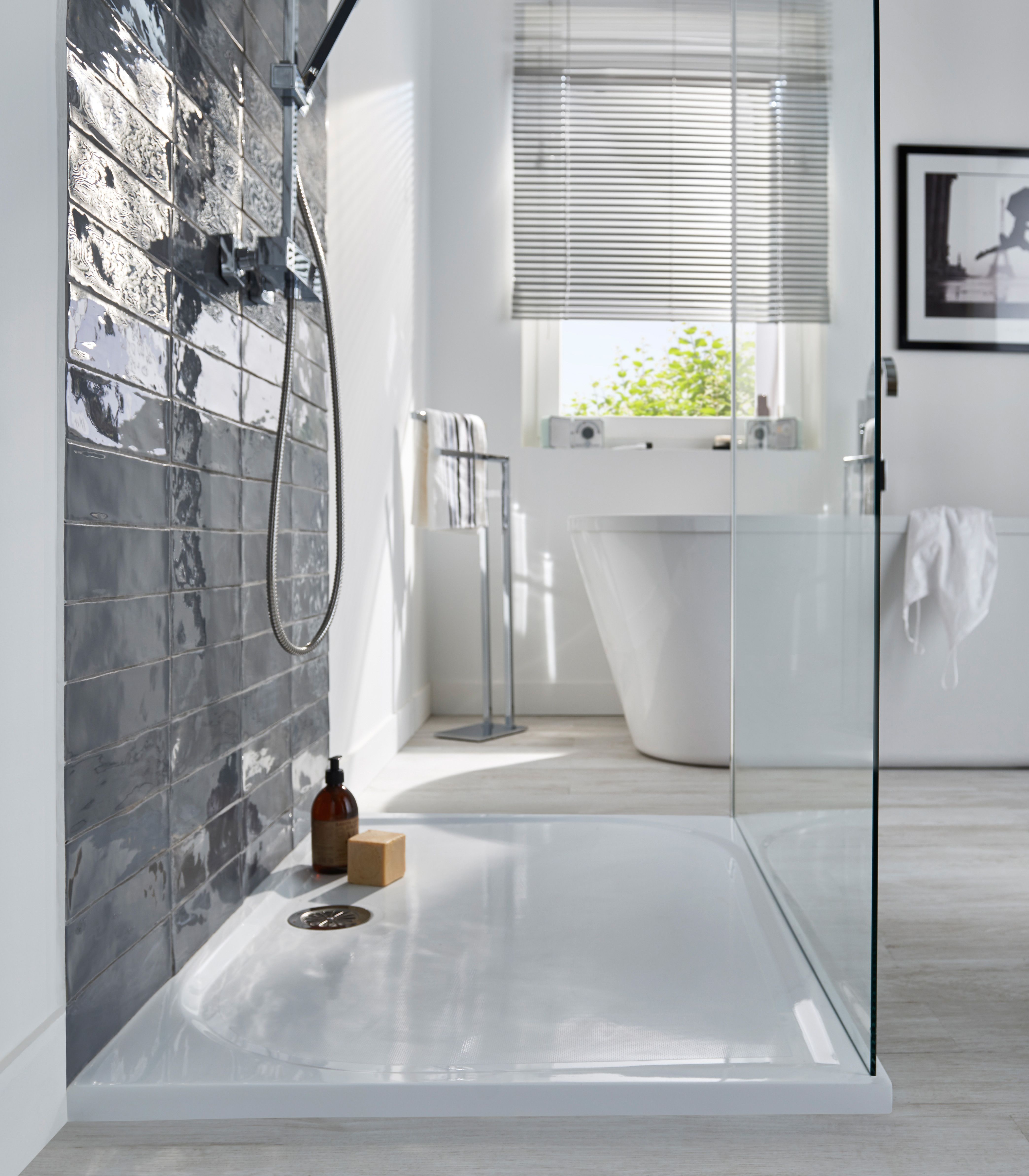 Vernisse Grey Gloss Plain Embossed Ceramic Indoor Wall Tile