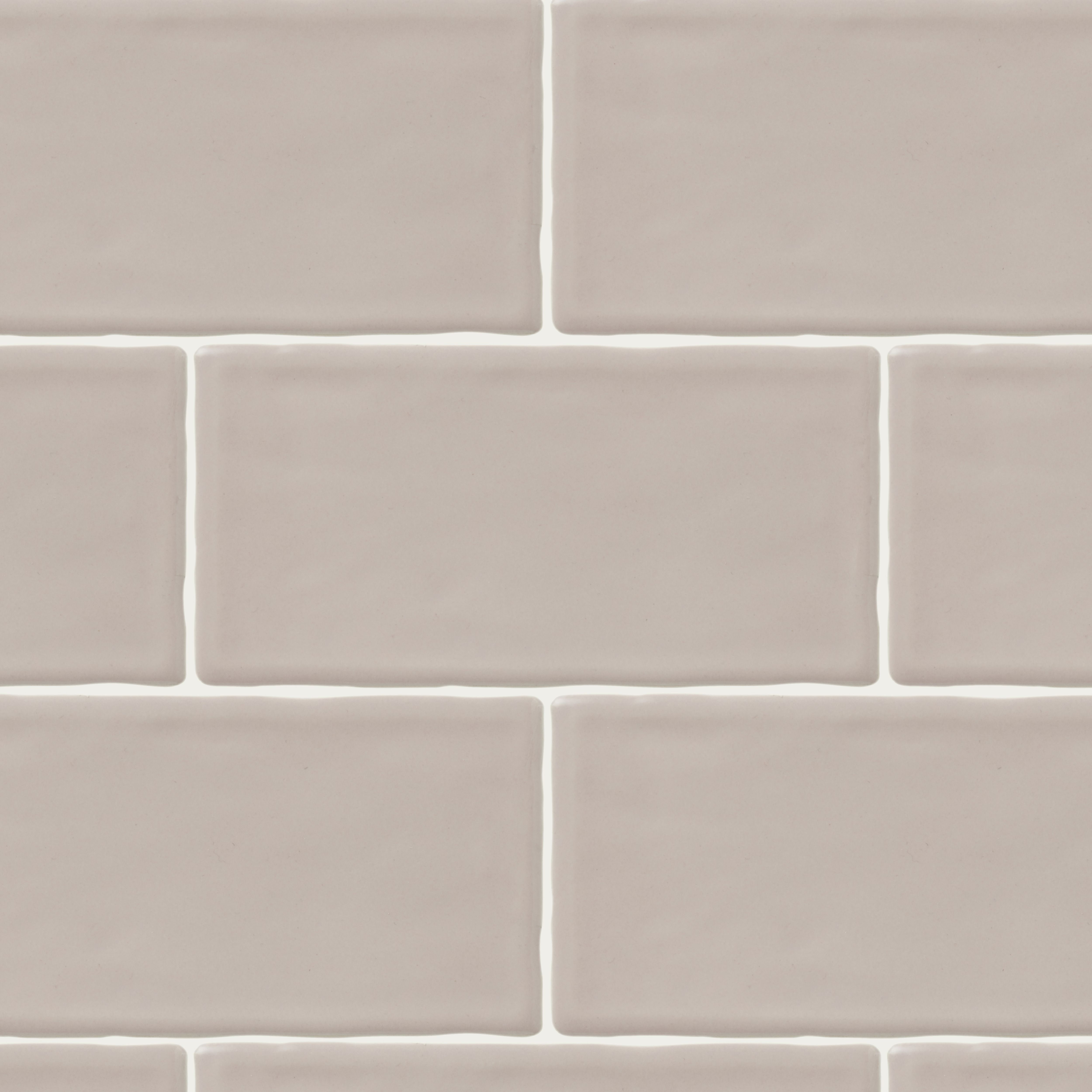 Vernisse Mauve chalk Gloss Plain Ceramic Wall Tile - 3