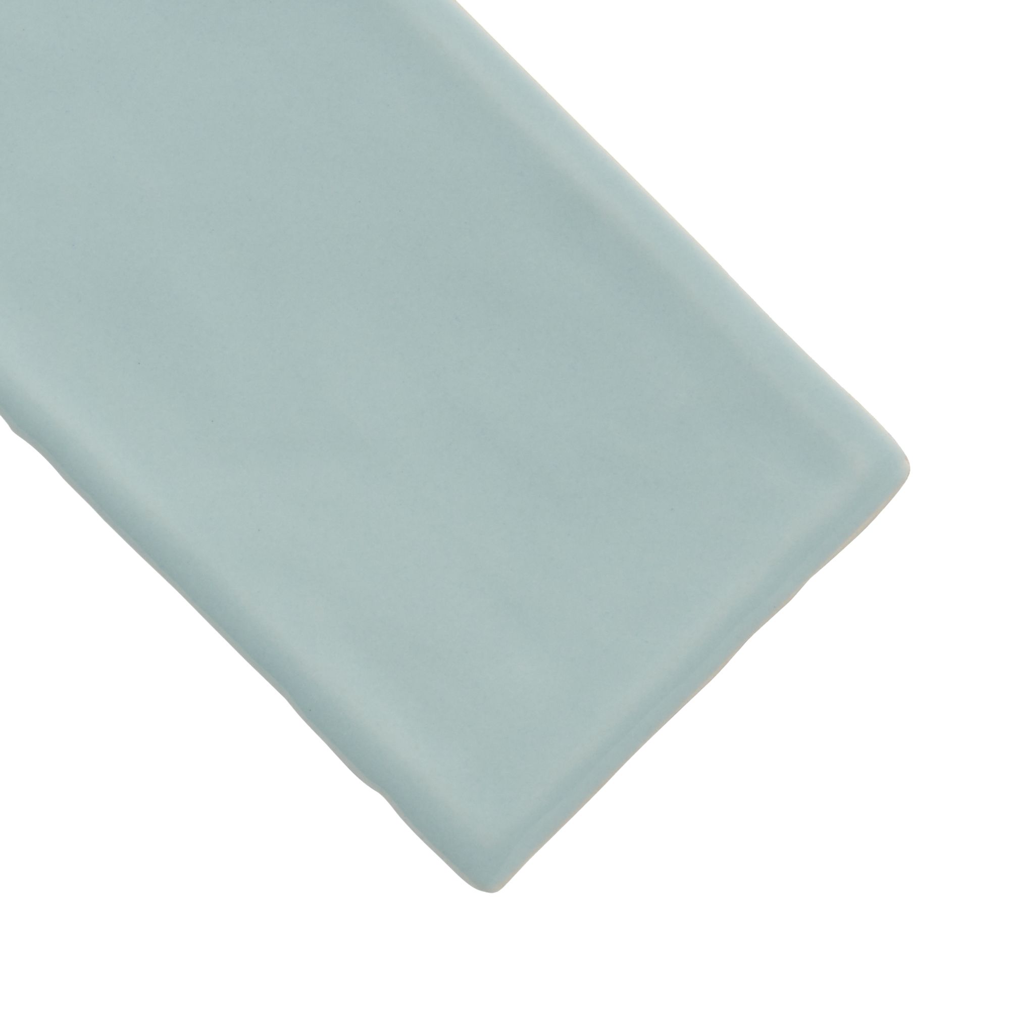Vernisse Misty blue Gloss Plain Ceramic Indoor Wall Tile - 6