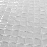 Vernisse Nimbus cloud Gloss Plain Ceramic Indoor Wall Tile, Pack of 84, (L)100mm (W)100mm