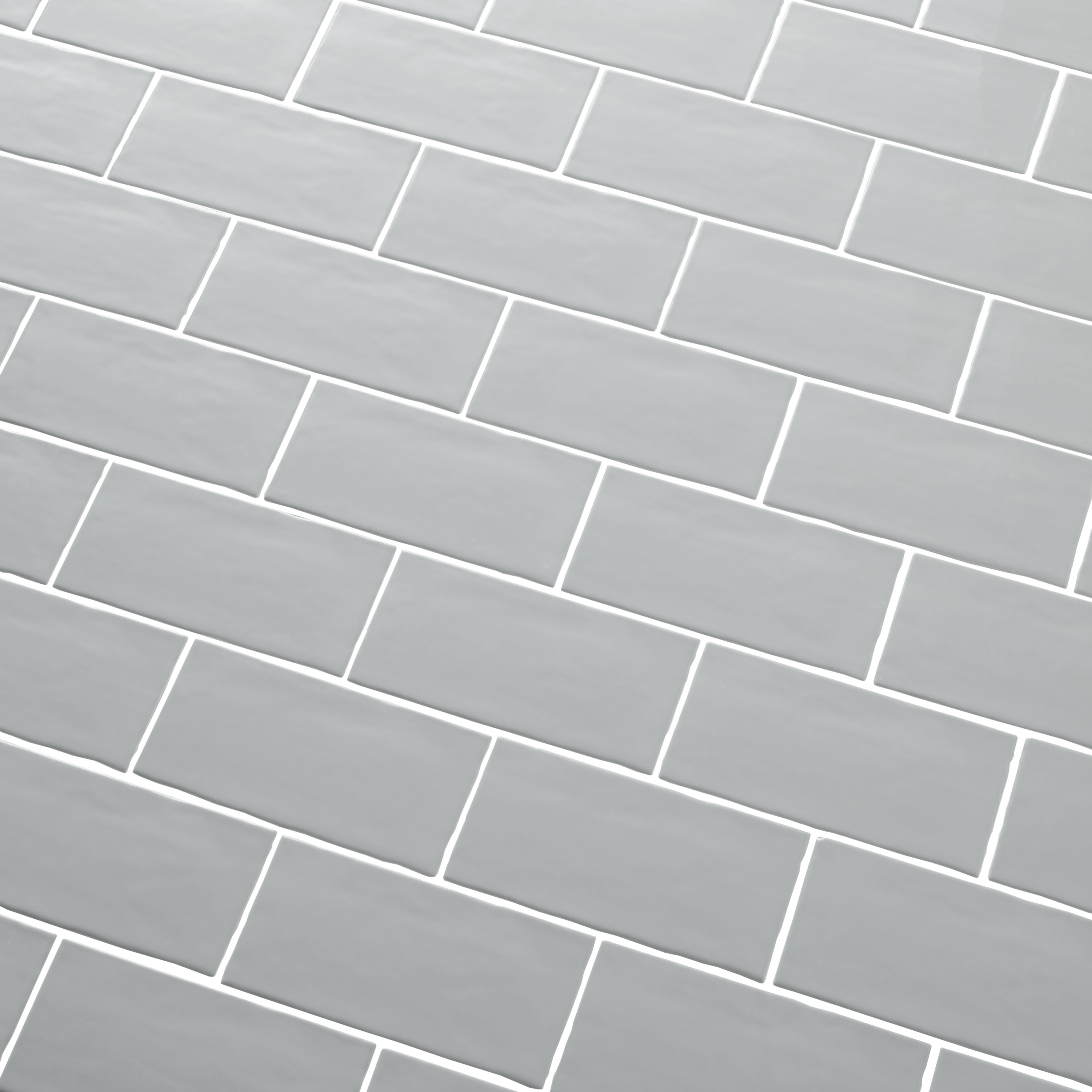 Vernisse Nimbus cloud Plain Ceramic Wall tile - 5