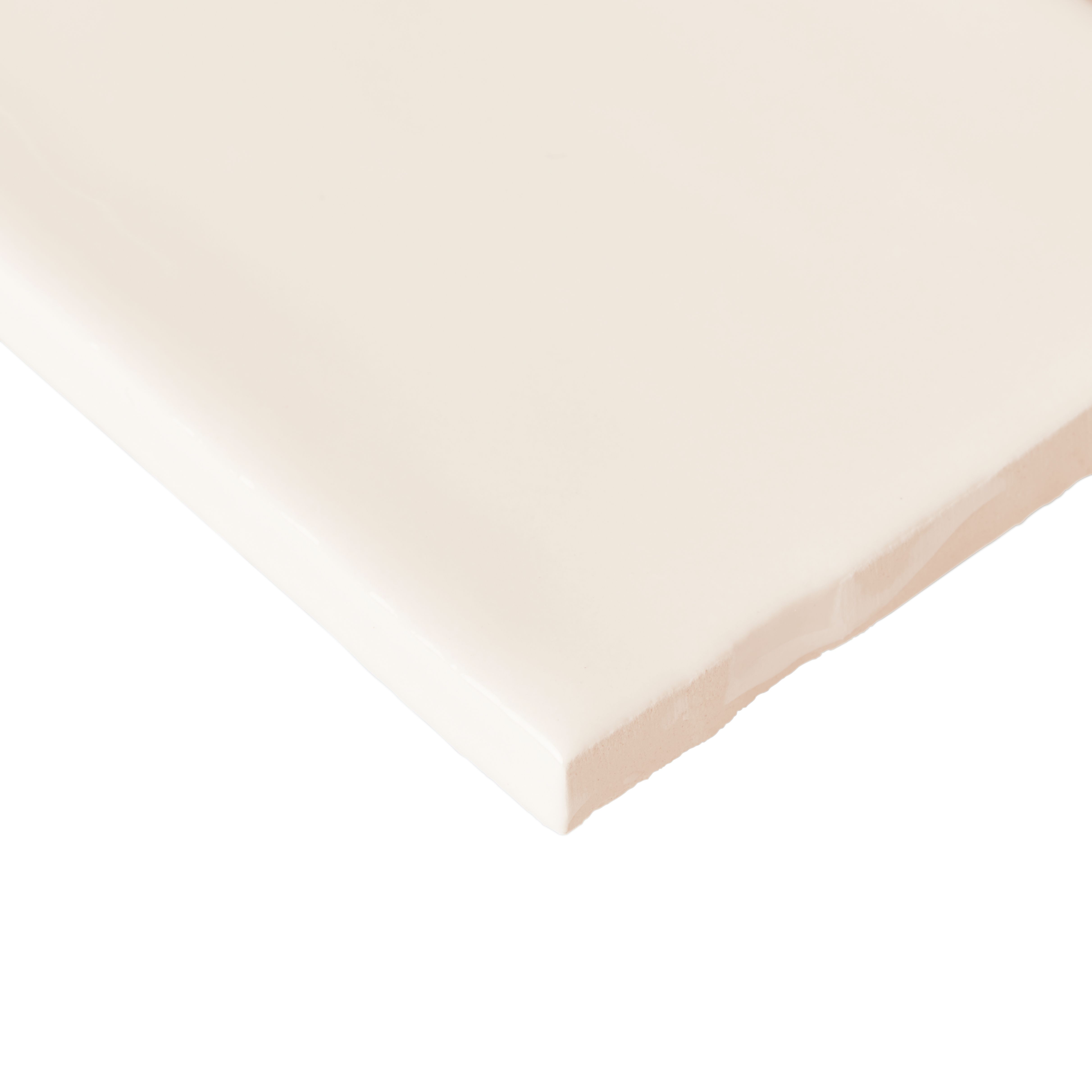 Vernisse Off white Gloss Ceramic Indoor Wall Tile Sample