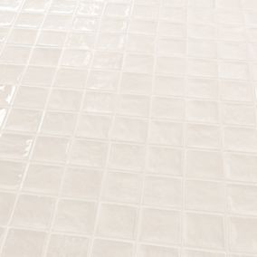 Vernisse Off white Gloss Ceramic Wall Tile, Pack of 84, (L)100mm (W)100mm