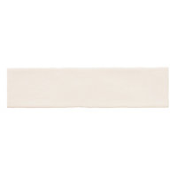 Vernisse Rectangular Off white Gloss Ceramic Wall Tile Sample