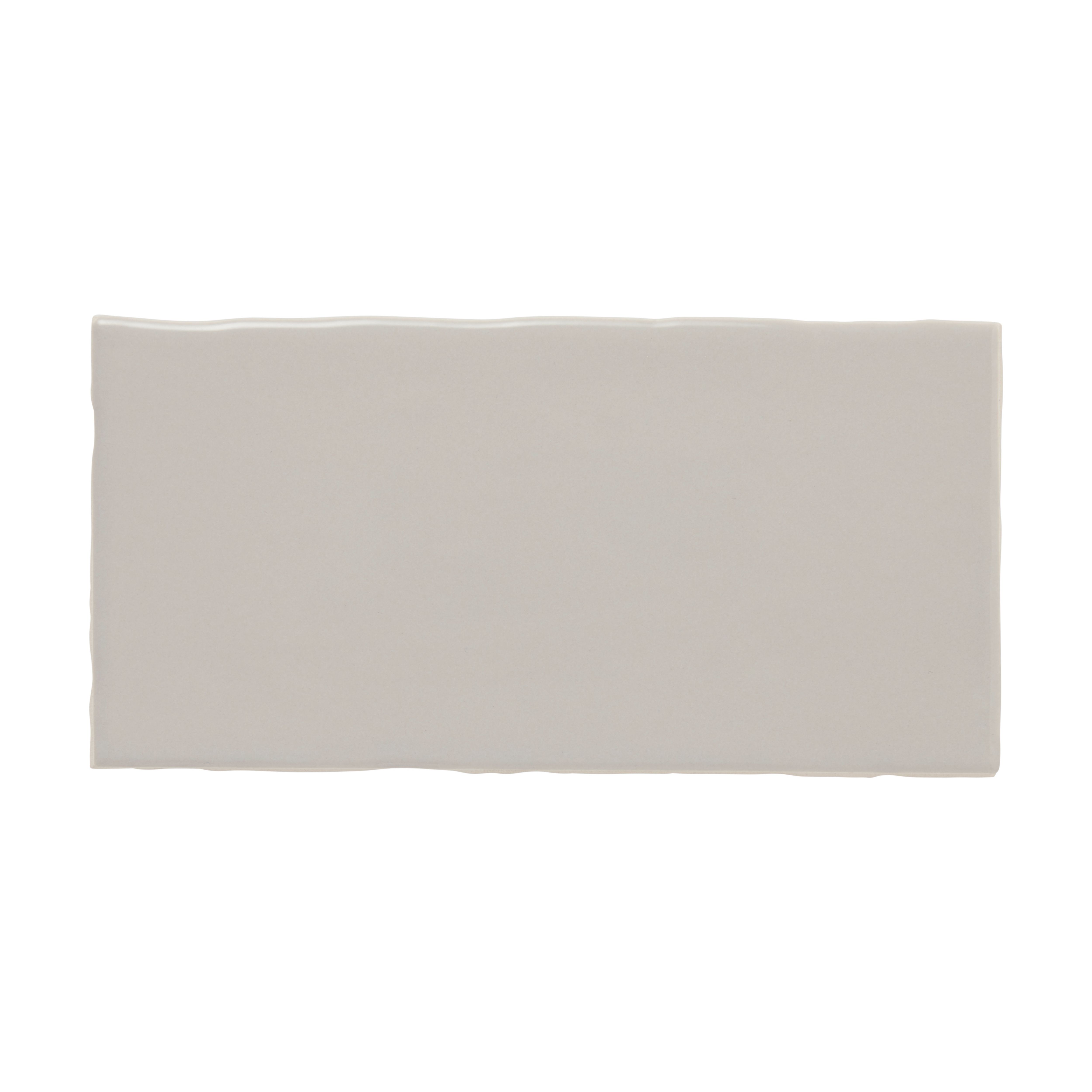 Vernisse Silver grey Gloss Plain Ceramic Indoor Wall tile - 8