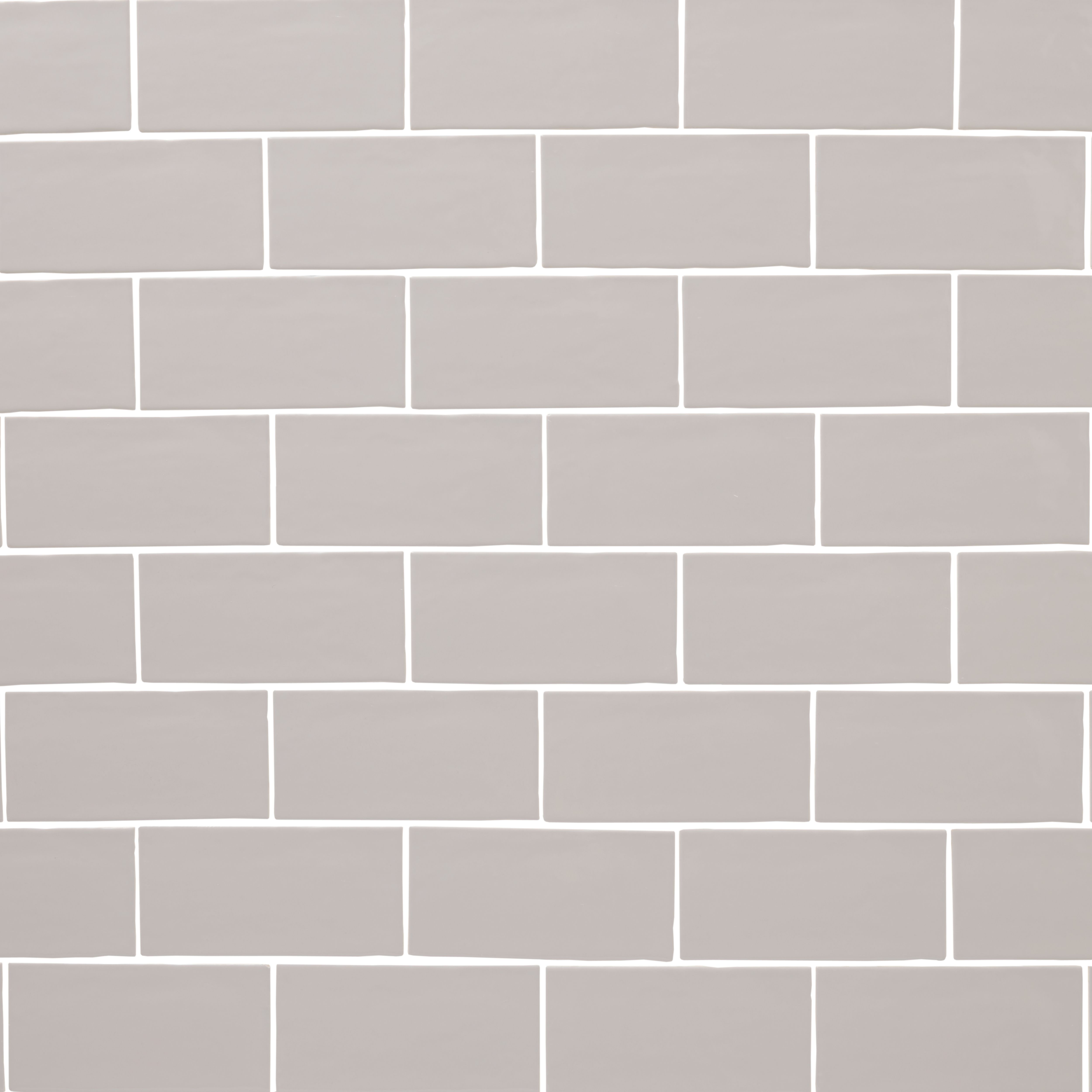Vernisse Silver grey Gloss Plain Ceramic Indoor Wall tile - 4