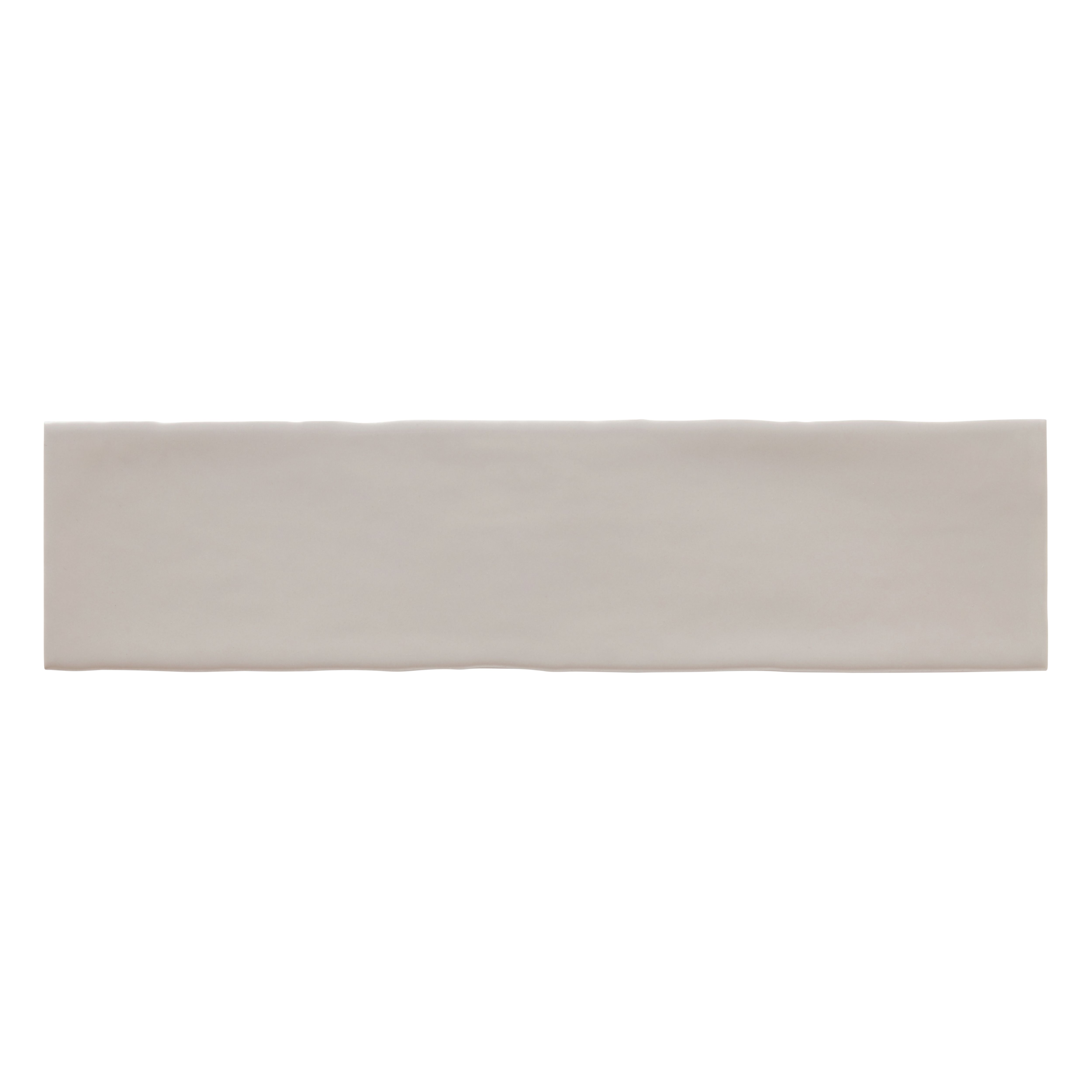 Vernisse Silver grey Gloss Plain Embossed Ceramic Indoor Wall Tile, Pack of 41, (L)301mm (W)75.4mm