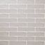 Vernisse Silver grey Gloss Plain Embossed Ceramic Indoor Wall Tile, Pack of 41, (L)301mm (W)75.4mm