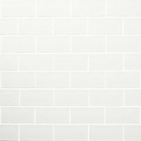 Vernisse White Gloss Ceramic Wall Tile, Pack of 80, (L)150mm (W)75.4mm