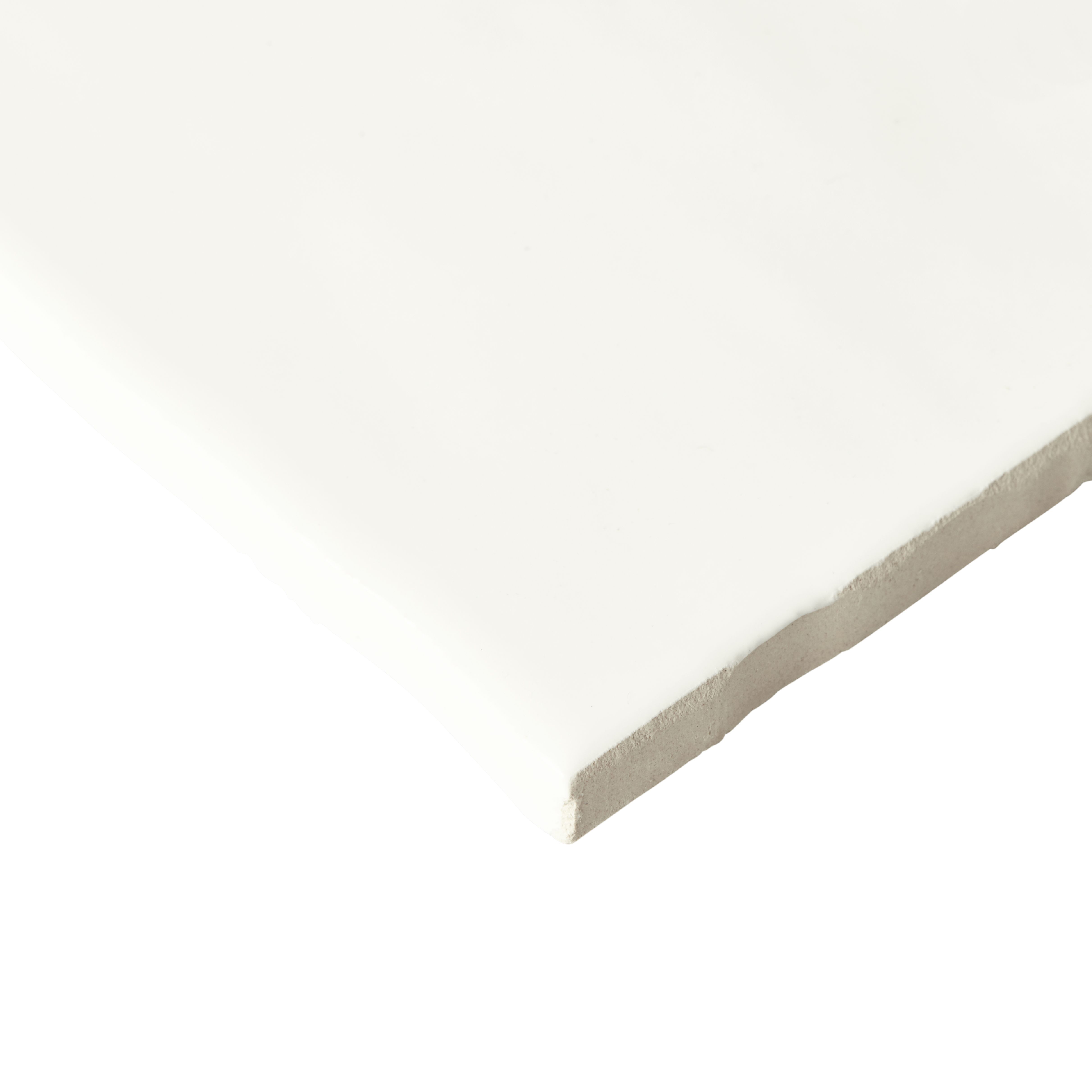 Vernisse White Gloss Plain Ceramic Indoor Wall tile - 3