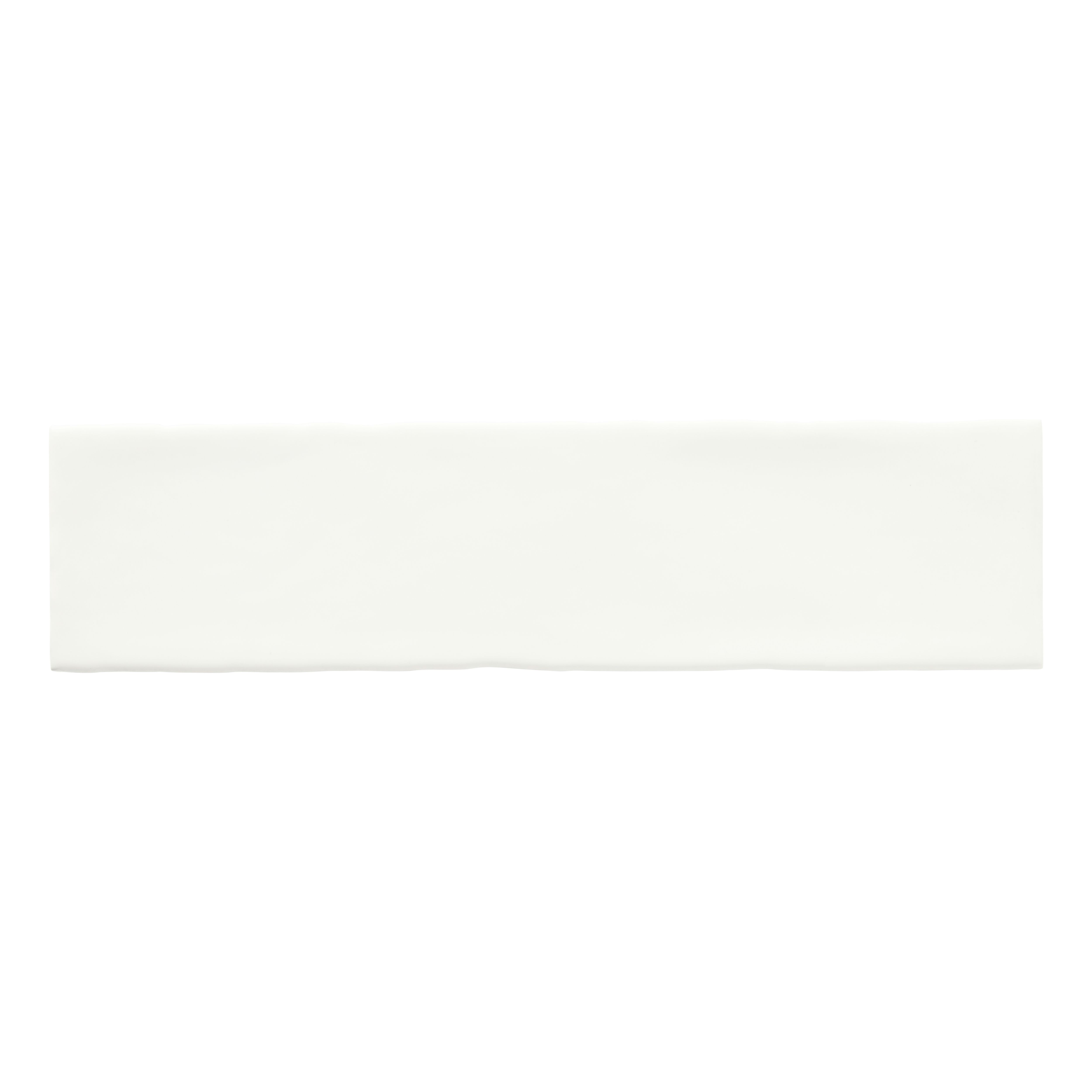Vernisse White Gloss Plain Embossed Ceramic Indoor Wall Tile, Pack of 41, (L)301mm (W)75.4mm