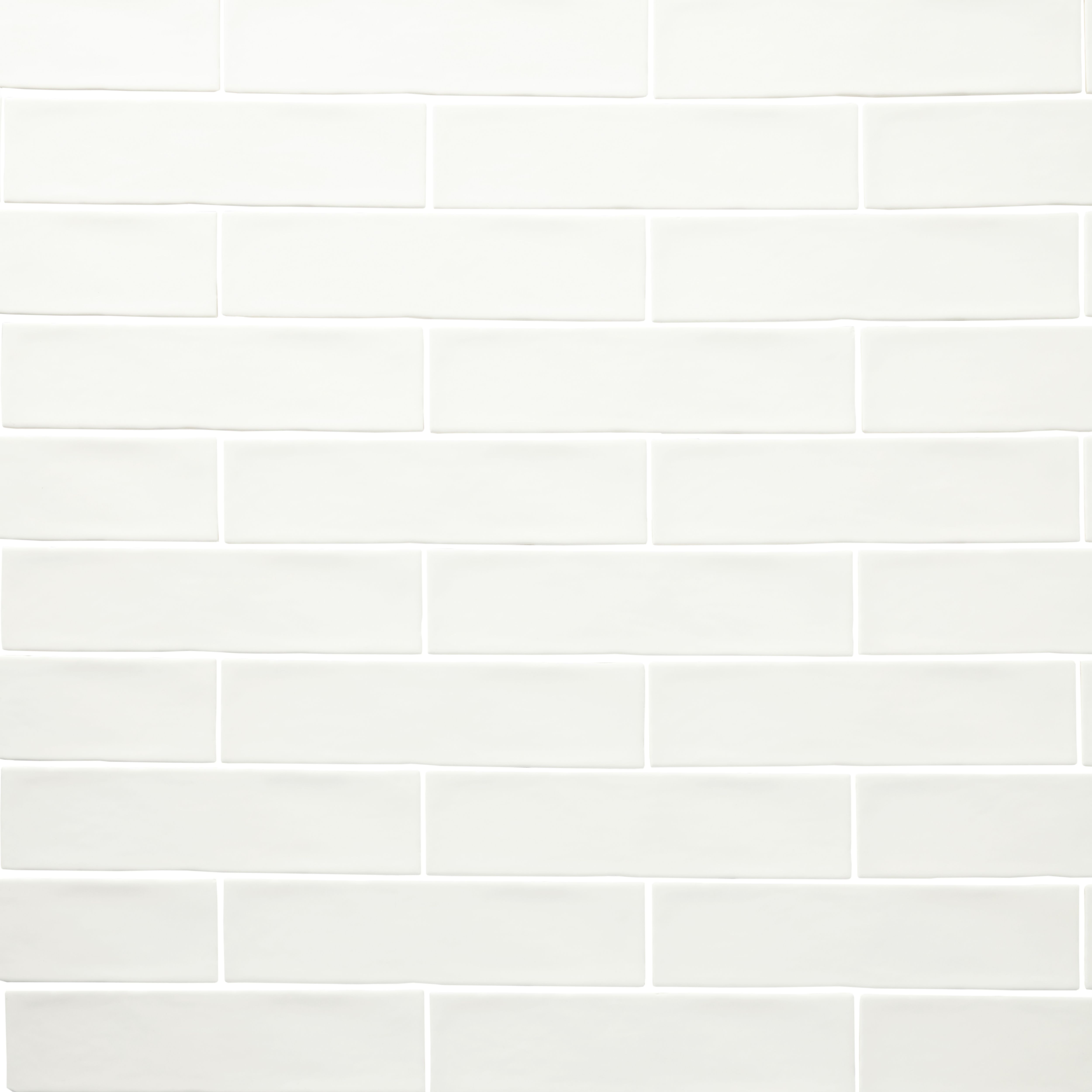 Vernisse White Gloss Plain Embossed Ceramic Indoor Wall Tile, Pack of 41, (L)301mm (W)75.4mm