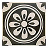 Versaille Black Mosaic Porcelain Wall & floor Tile, Pack of 25, (L)200mm (W)200mm