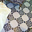 Versaille Black Mosaic Porcelain Wall & floor Tile, Pack of 25, (L)200mm (W)200mm